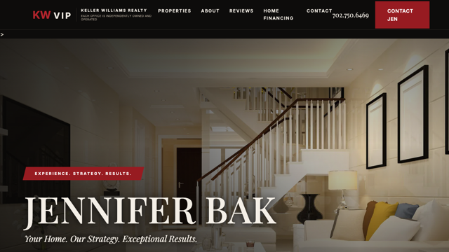 Jen Bak Realty website